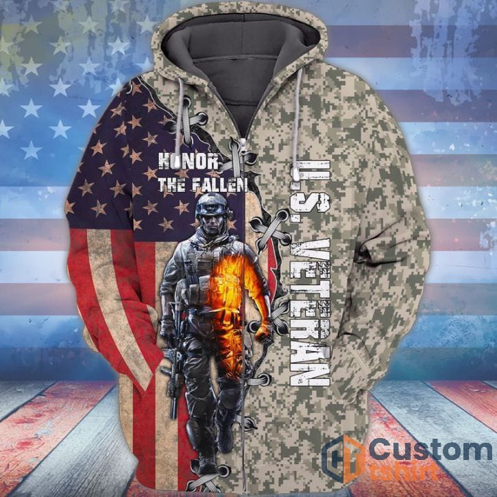 4th Of July Independence Day Memorial Day American Veteran Honor The Fallen 3d Hoodie