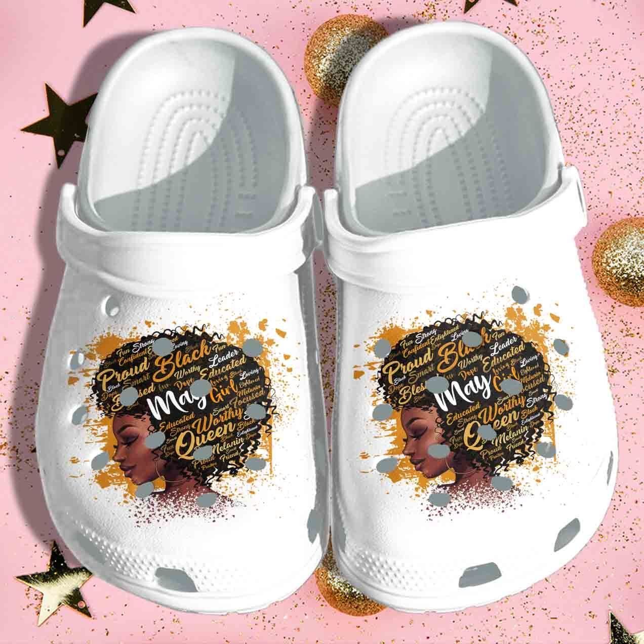 Black Mom Queen Clog Shoes Juneteenth - Proud African Woman Clog Shoes Birthday Gift For Women Girl Daughter