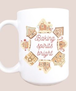 Gingerbread house baking spirits bright coffee mug - Mug 15oz - White