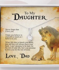 Lion To My Daughter Never Forget That I Love You Necklace-Necklace-