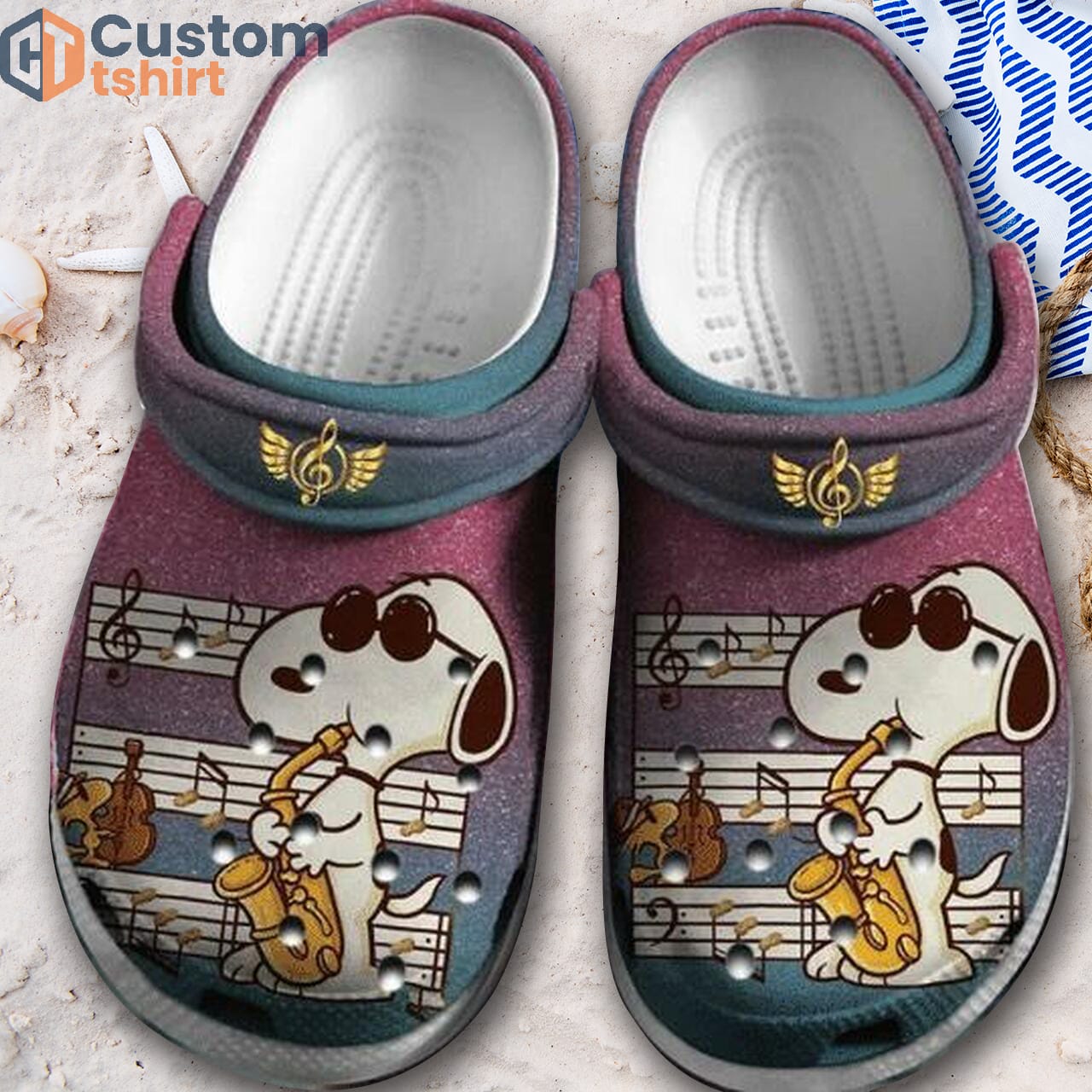 Snoopy Music Unisex Clog Shoes For Women, Men
