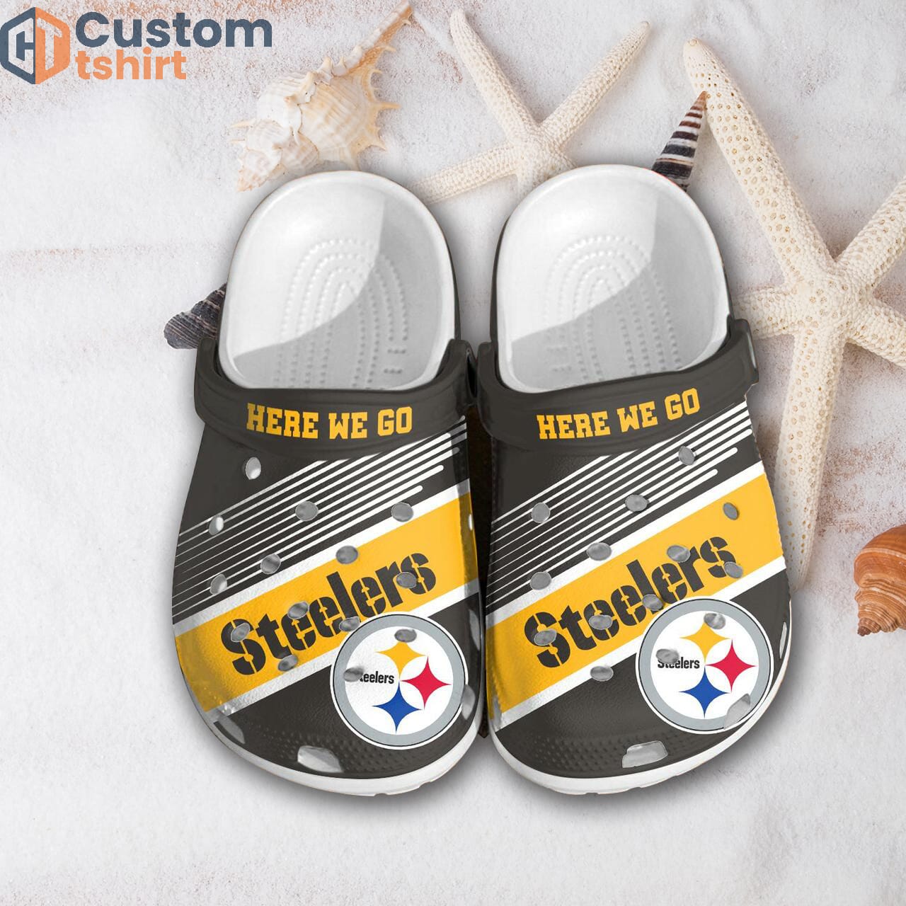 Sports American Football Nfl Pittsburgh Steelers Custom Clogs