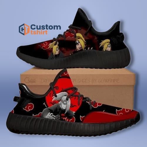 Akatsuki Deidara Naruto Yeezy Sneakers Shoes
