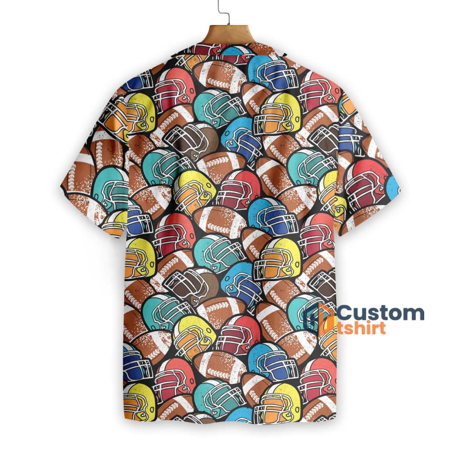 American Football Colorful Pattern Short Sleeves Hawaiianan Shirt