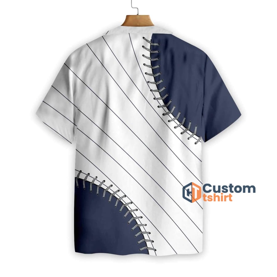 Baseball Lover Navy Blue Short Sleeves Hawaiianan Shirt