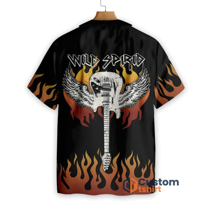 Guitar Wild Spirit Short Sleeves Hawaiian Shirt