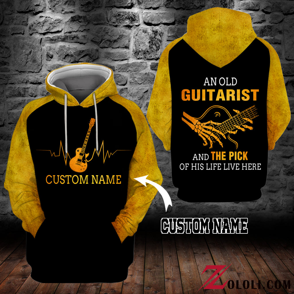 An Old Guitarist And The Pick Of His Life Live Here Custom Unisex 3D All Over Print