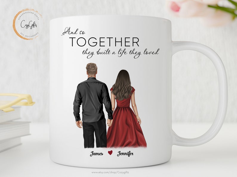 And So Together They Built A Life They Loved Mug Custom Gift For Husband, Wife, Valentine's Day Coffee Mug