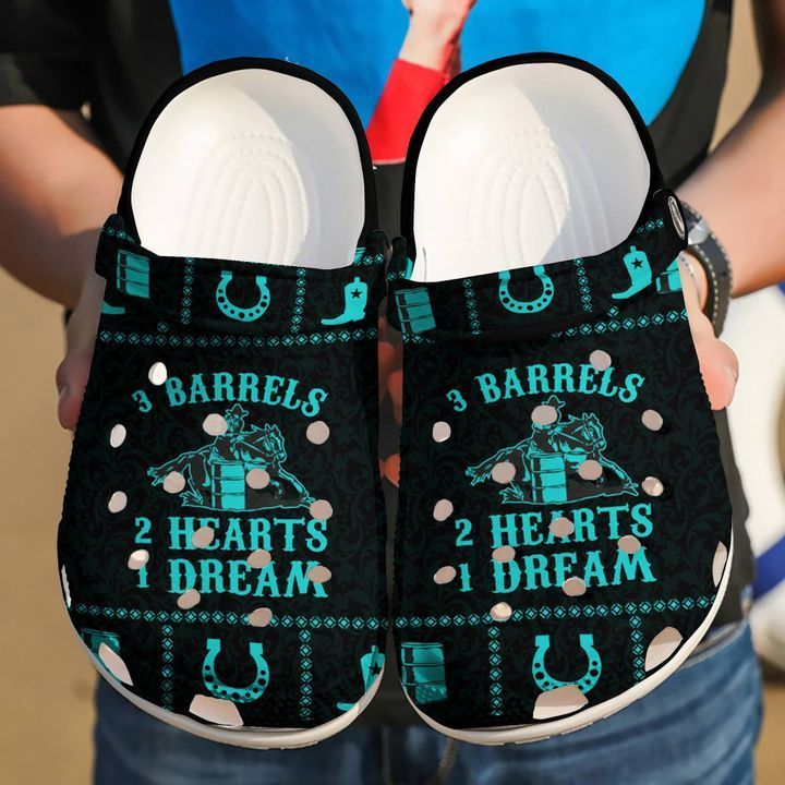 Barrel Racing 3 Barrels 2 Hearts 1 Dream Clog Shoes Cute Gift For Men And Women