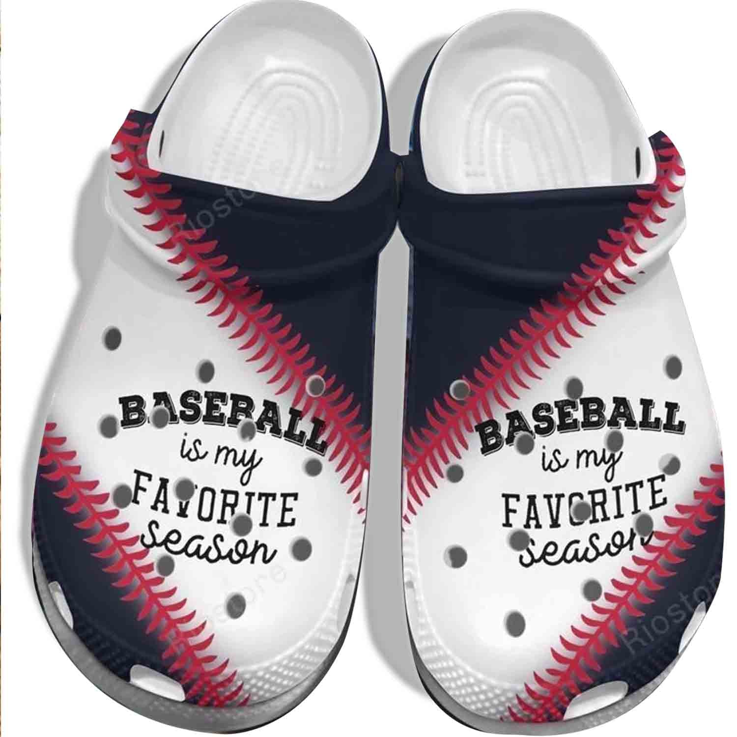 Baseball Is My Favorite Season Clog Shoes Cute Birthday Gift For Men And Women