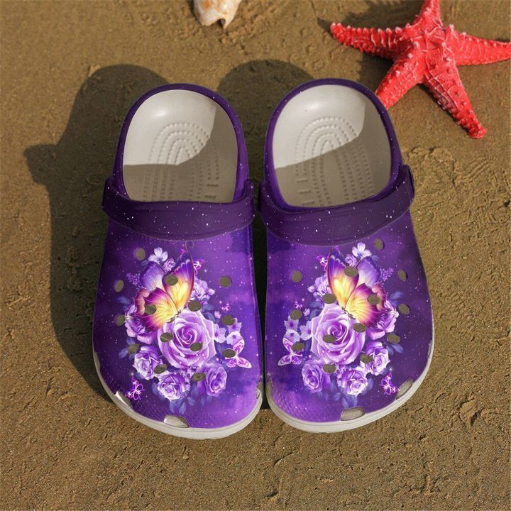 Butterfly Floral Clog Shoes Cute Birthday Gift For Men And Women