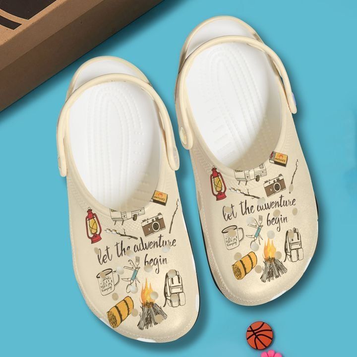 Camping Let The Adventure Begin Clog Shoes Cute Birthday Gift For Men And Women