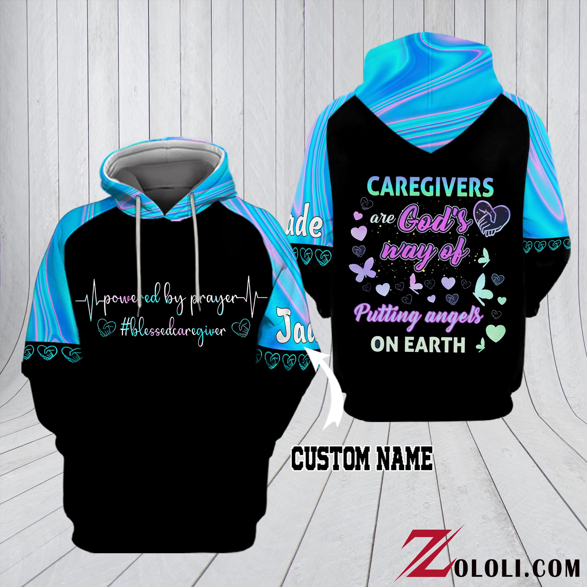 Caregivers Are God's Way Of Putting Angels On Earth Unisex Custom 3D All Over Print