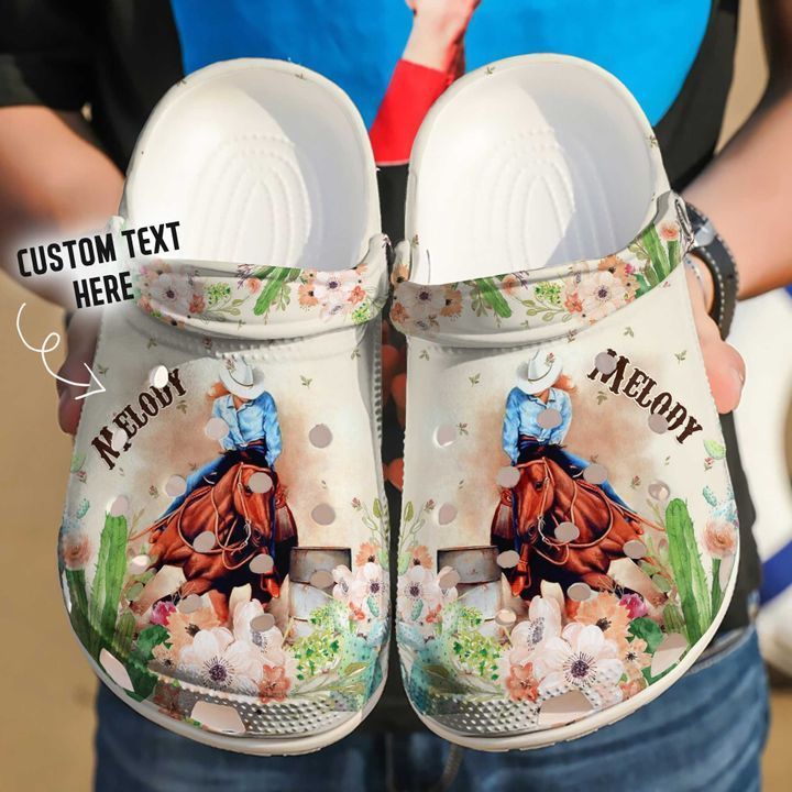 Cowgirl Personalized Up Clog Shoes Comfortable Cute Gift For Men And Women