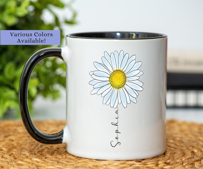 Daisy Flower Coffee Mug Cute Gift For Men And Women