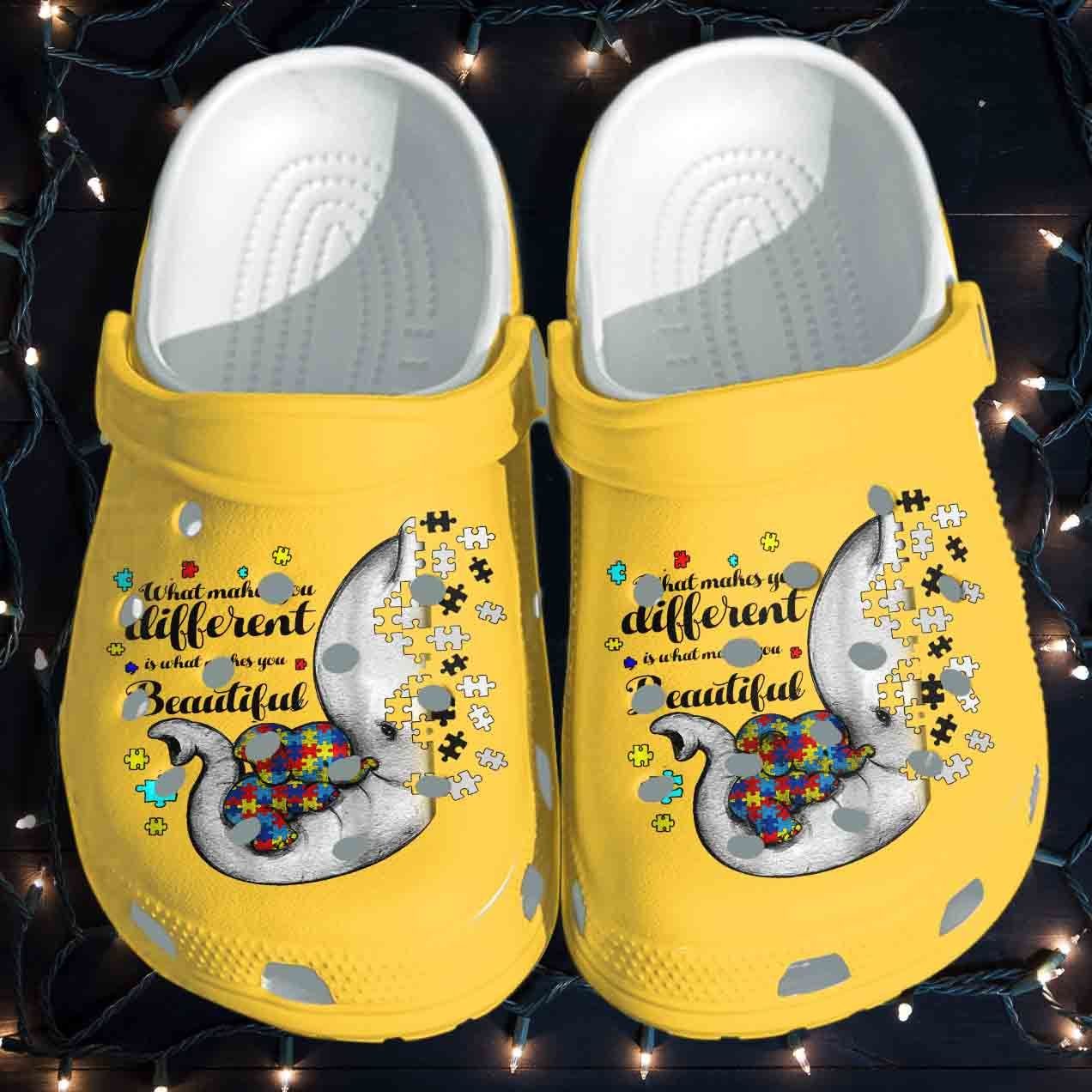 Elephant Mom Puzzle Autism Clog Shoes Cute Gift For Men And Women
