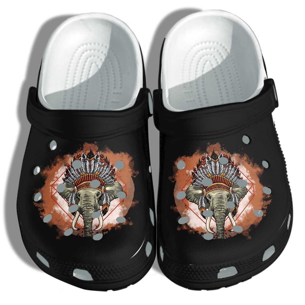 Elephants Native American Culture, Native Indian Elephant Shoes Clog Gifts Men And Women