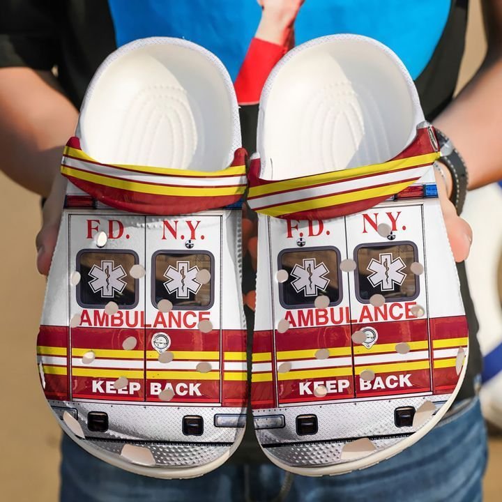 Ems Ambulance Back Clog Shoes Cute Gift For Men And Women