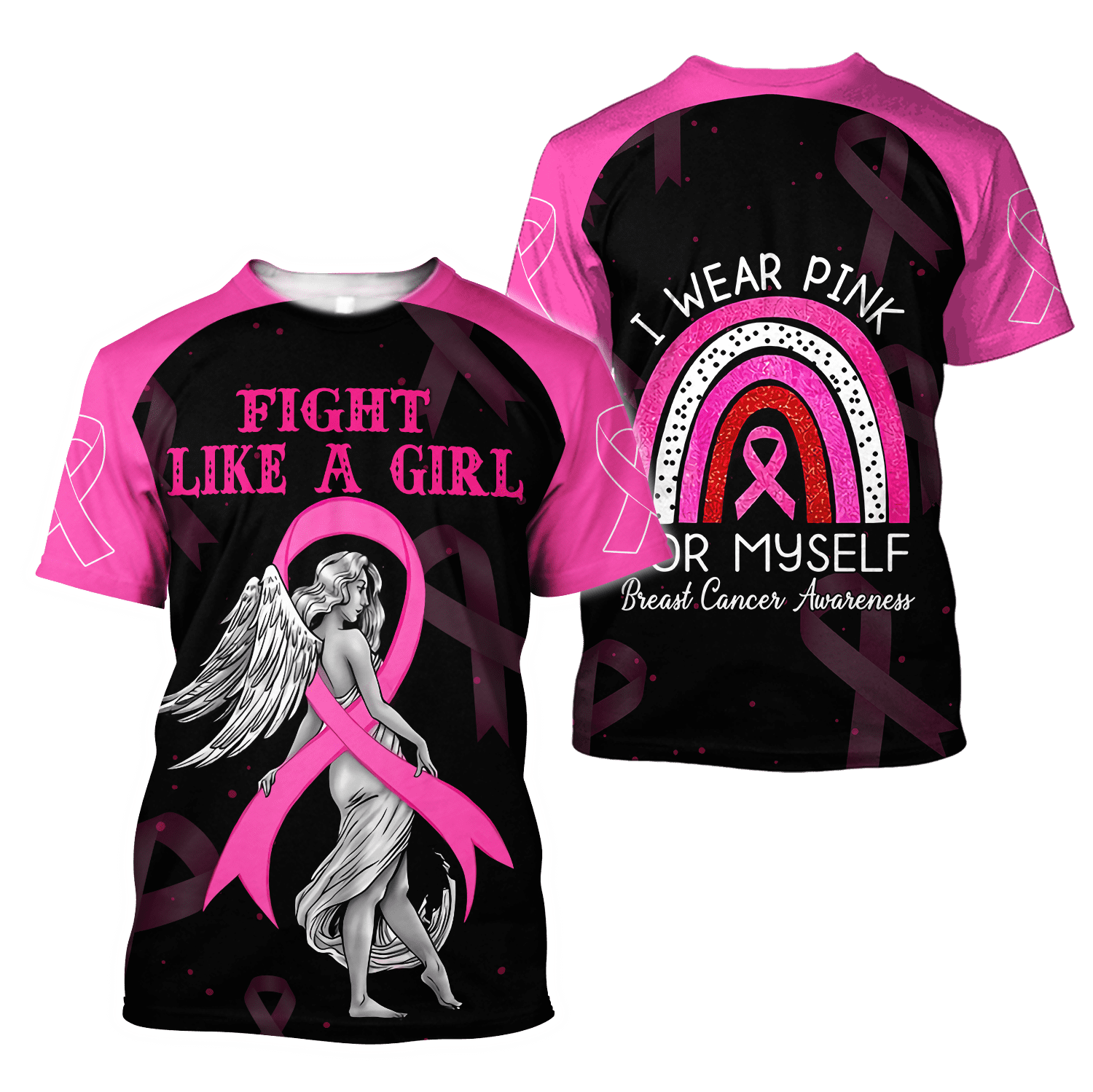 Fight Like A Girl Breast Cancer Awareness Unisex 3D All Over Print