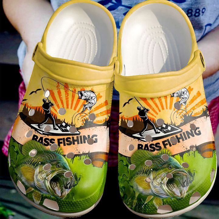 Fishing Bass Clog Shoes Cute Gift For Men And Women