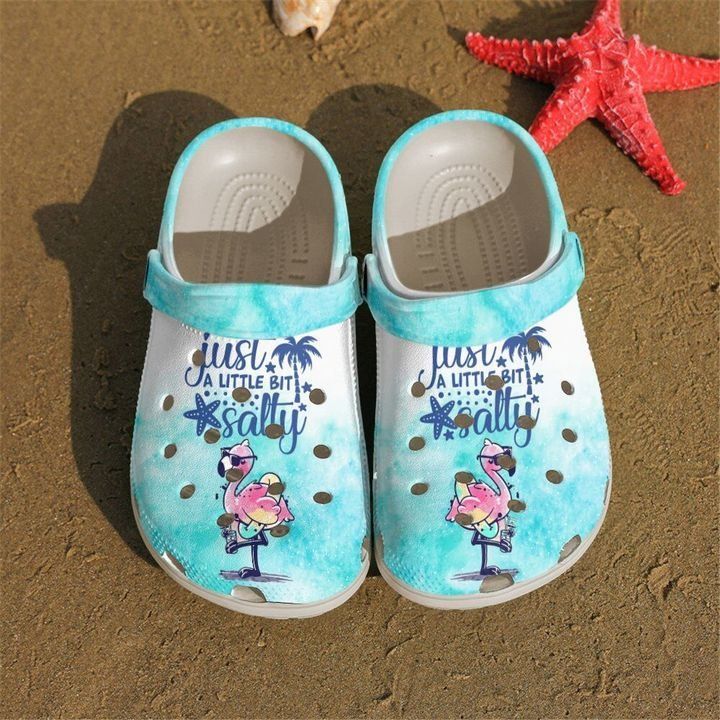 Flamingo Just A Little Salty Clog Shoes Comfortable Cute Gift For Men And Women