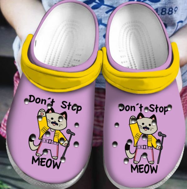 Freddie Mercury Cat Don't Stop Meow Clog Shoes Comfortable Cute Gift For Men And Women