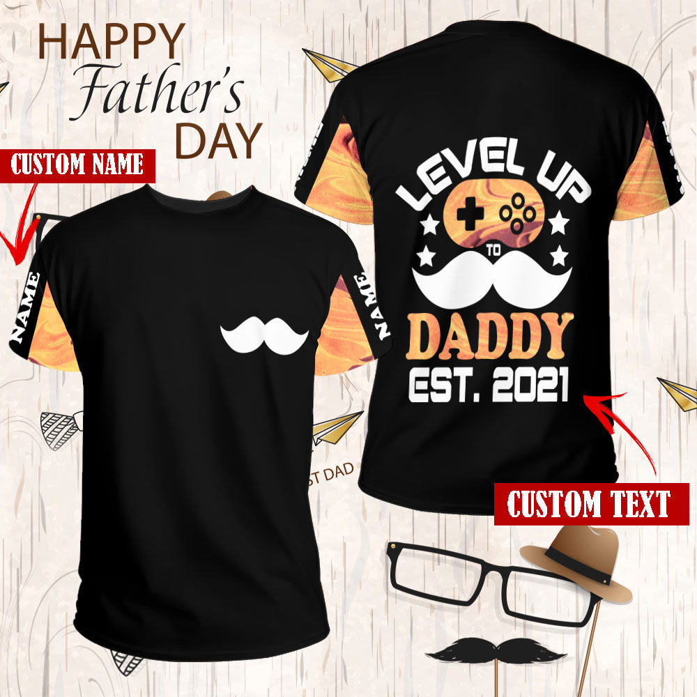 Gamer Level up Daddy Unisex 3D All Over Print