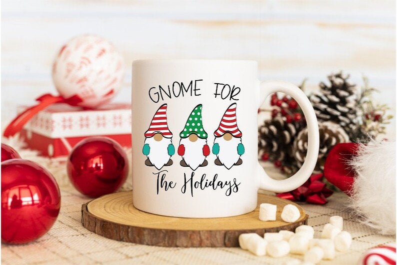 Gnome For The Holidays Cute Coffee Mug Gift For Men And Women