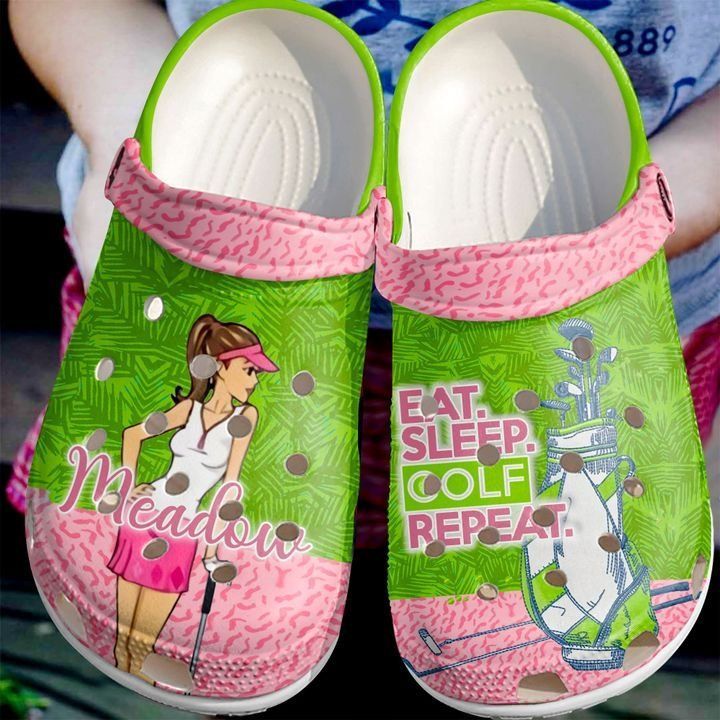 Golf Eat Sleep Personalized Clog Shoes Comfortable Gift For Men And Women