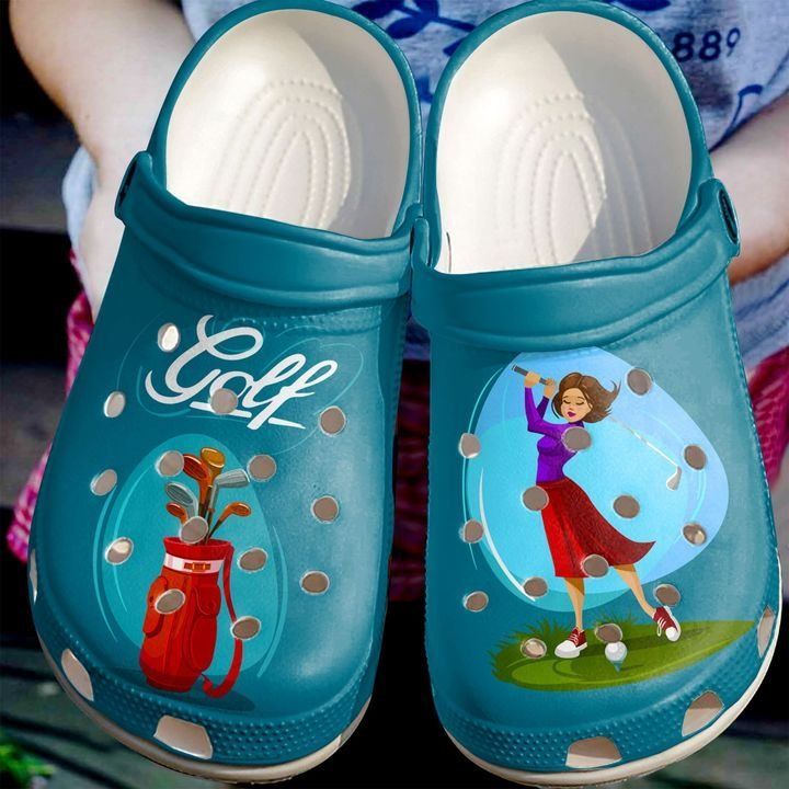Golf Lady Clog Shoes Cute Birthday Gift For Men And Women