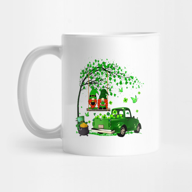 Green Gnomes Truck Shamrock Happy St Patrick's Day Coffee Mug Cute Gift For Men And Women
