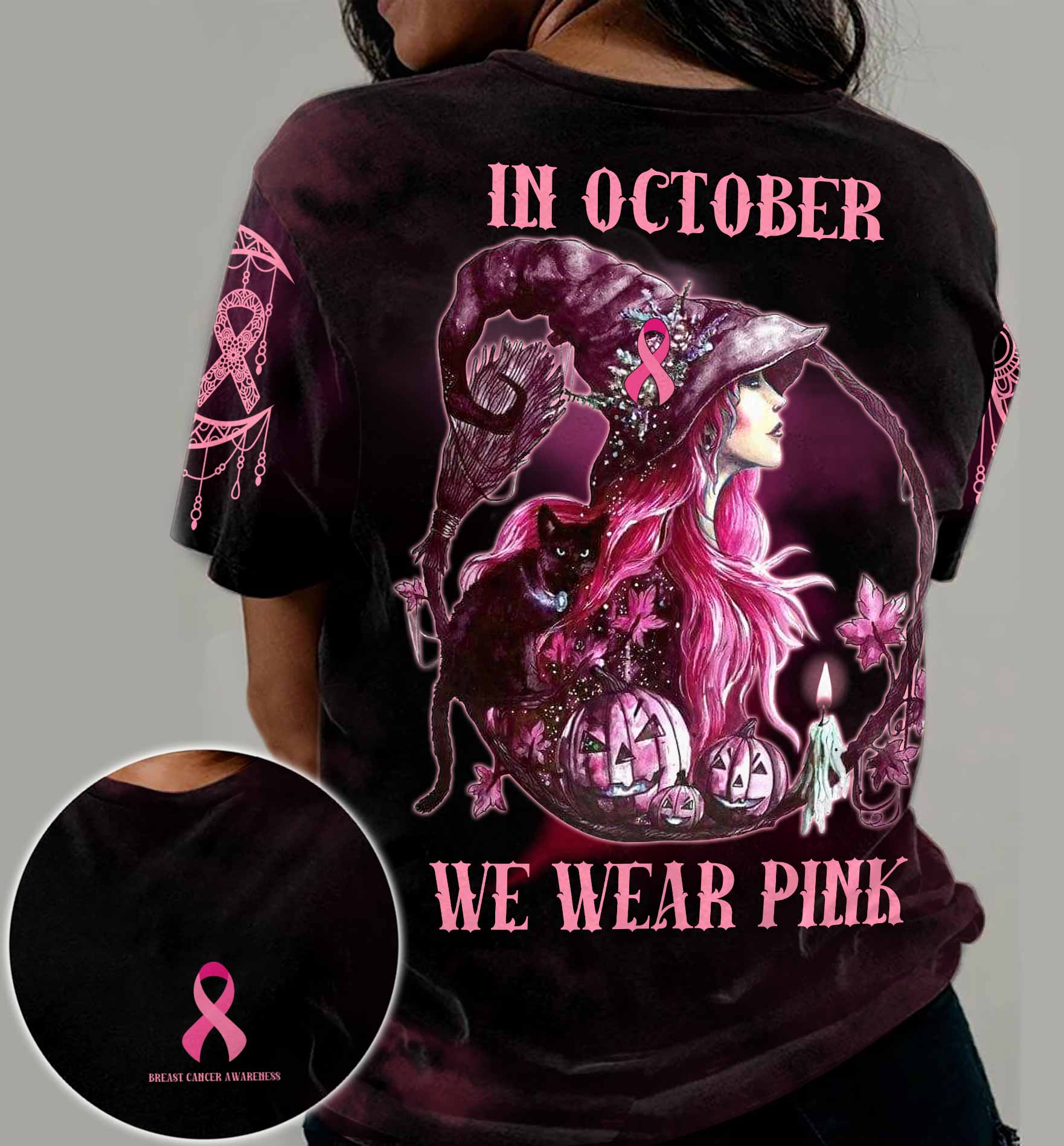 In October We Wear Pink, Breast Cancer Awareness Unisex 3D All Over Print