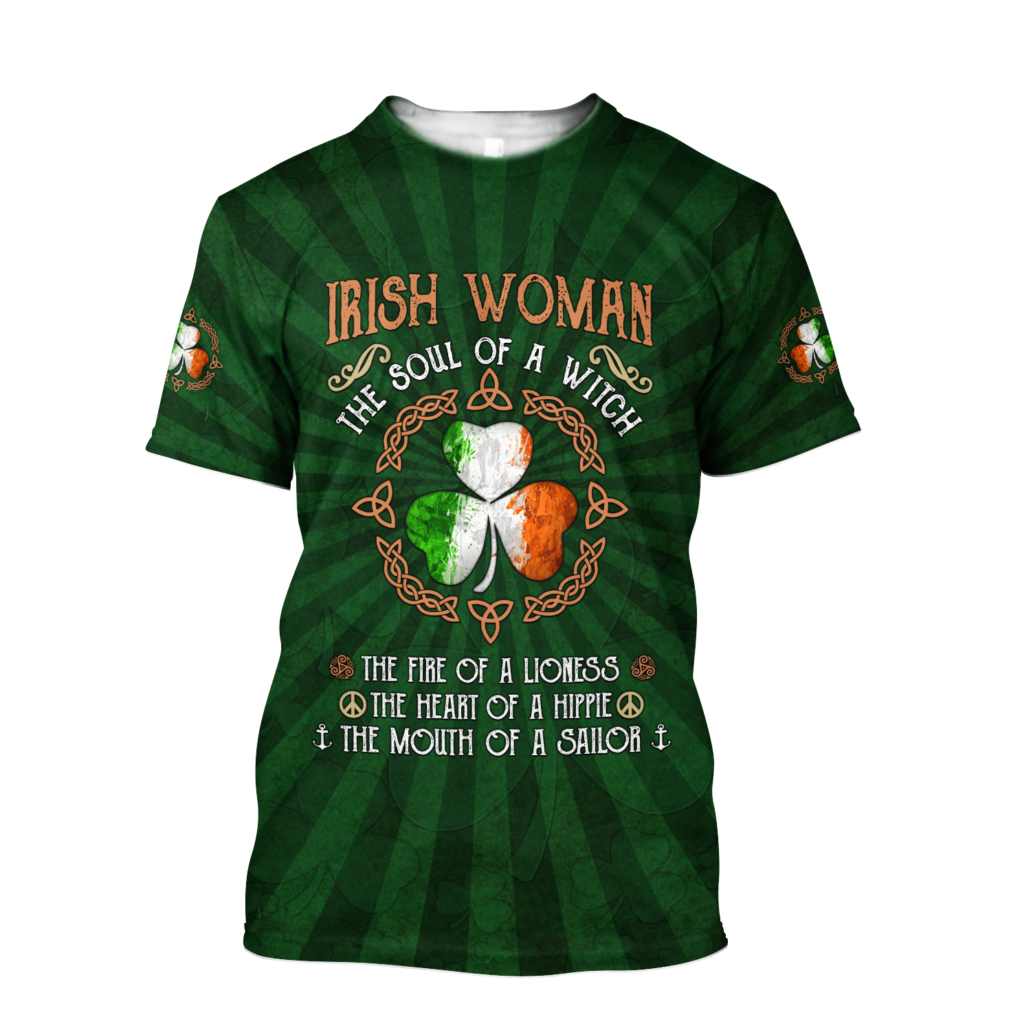Irish Woman Soul Of A Witch Hippie St Patrick's Day Unisex 3D All Over Print