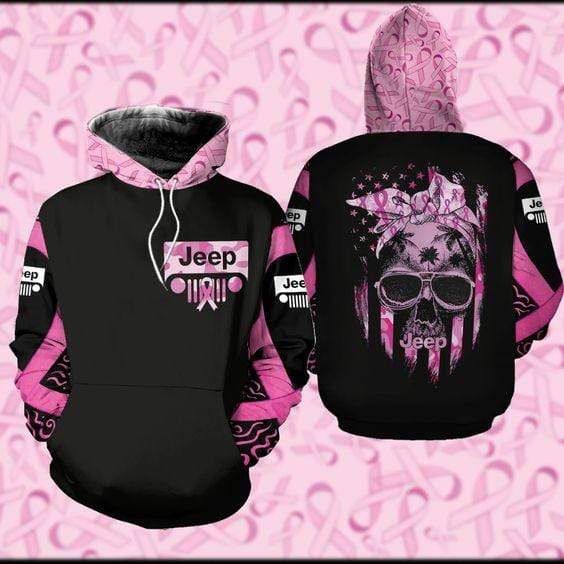 Jeep Skull Breast Cancer Unisex 3D All Over Print