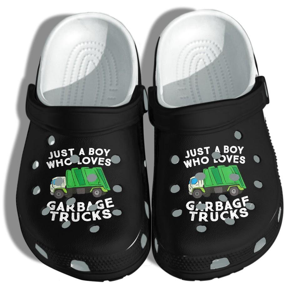 Just A Boy Who loves Garbage Truck Clog Shoes Cute Gift For Men And Women