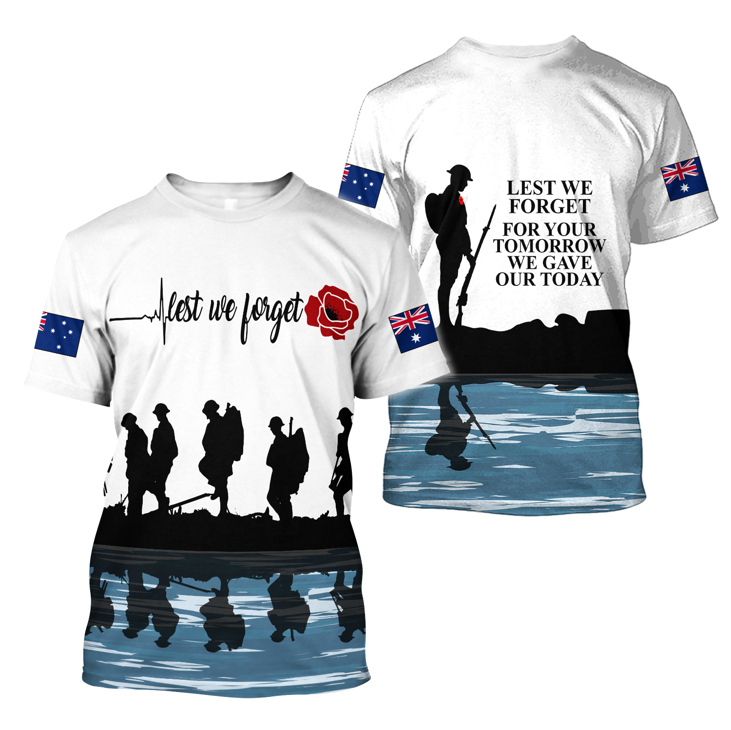 Let We Forget For Your Tomorrow We Gave Our Today US Veteran Unisex 3D All Over Print