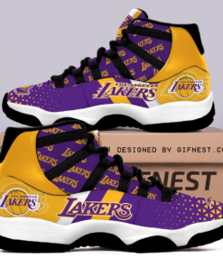 Los Angeles Lakers For Fans Air Jordan 11 Shoes - Men's Air Jordan 11 - Purple