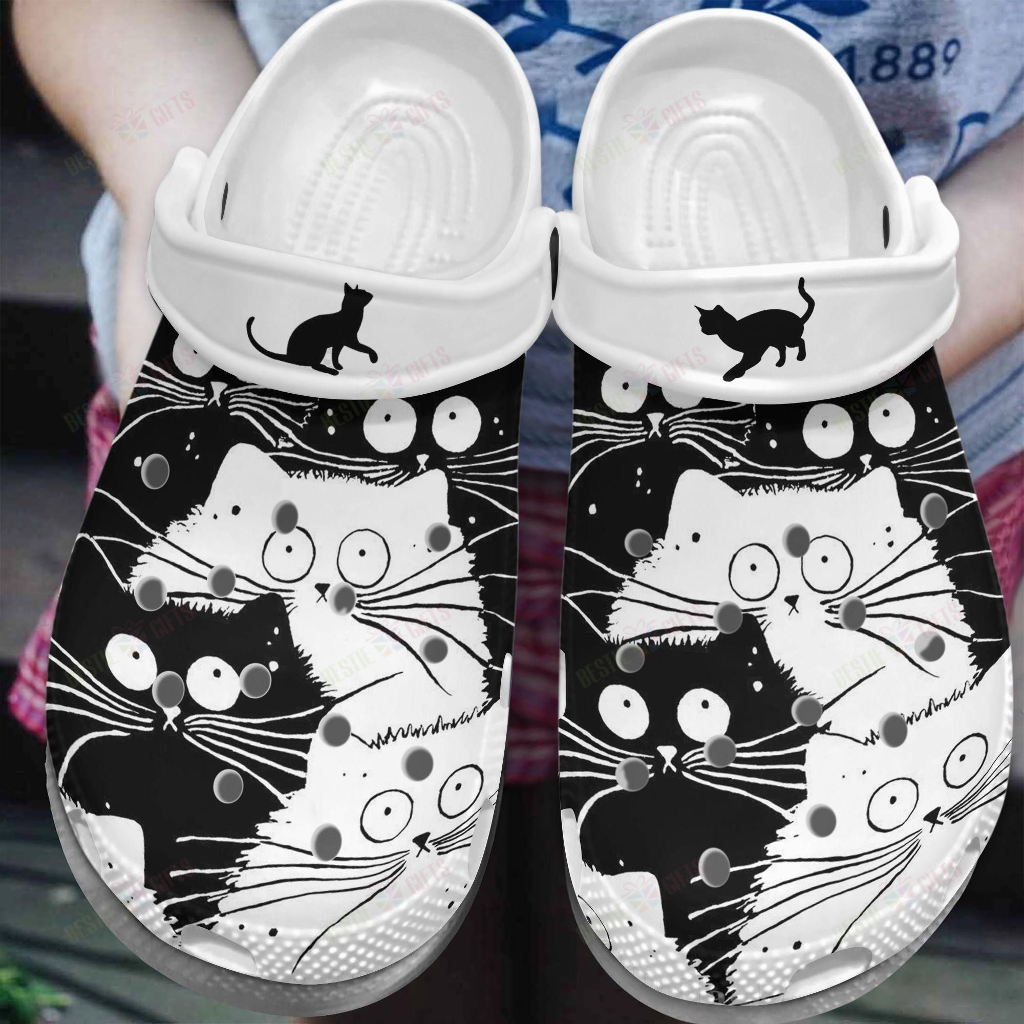 Love My Black Cat Clog Shoes Cute Gift For Men And Women