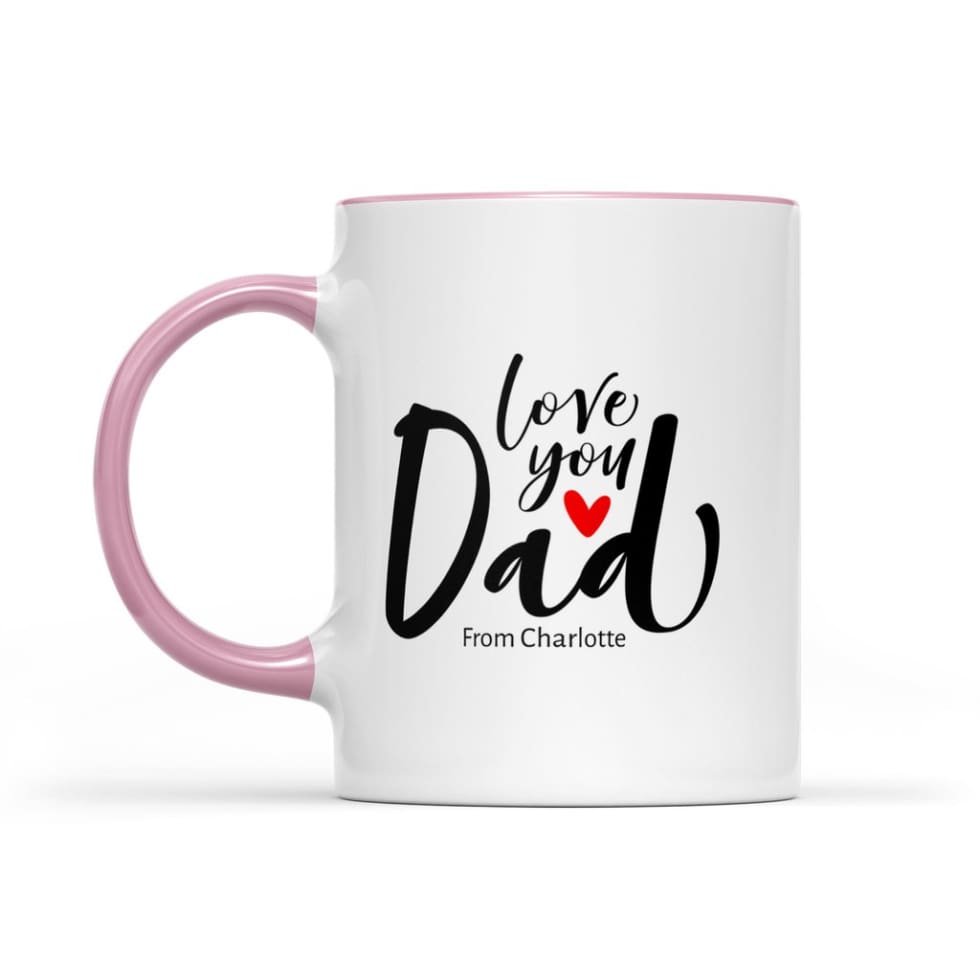 Love You Dad Black Lettering Father’S Day Coffee Mug Cute Gift For Men And Women