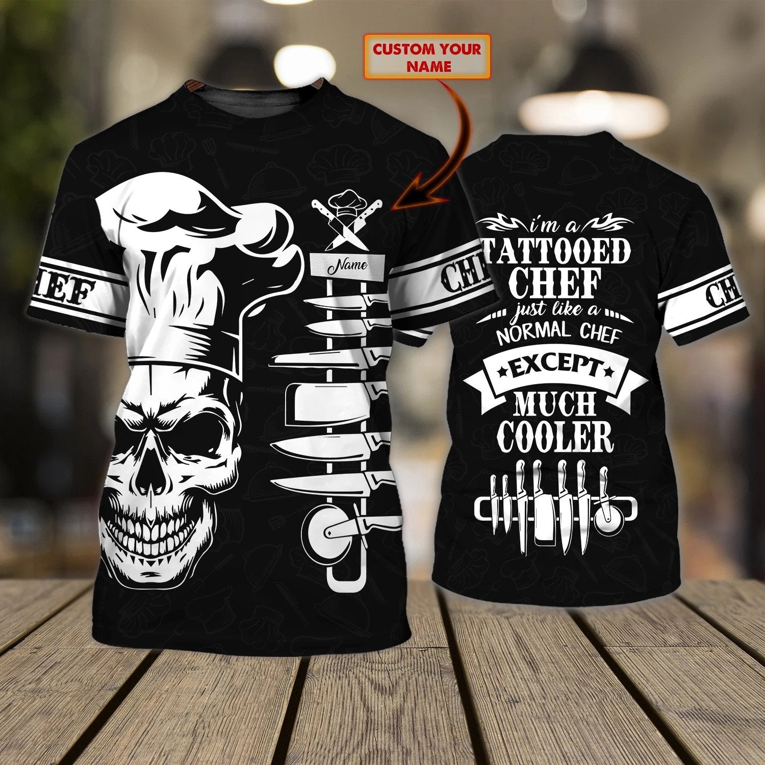 Master Chef I'm A Tattooed Chef Just Like A Normal Chef Custom Name Unisex 3D All Over Print