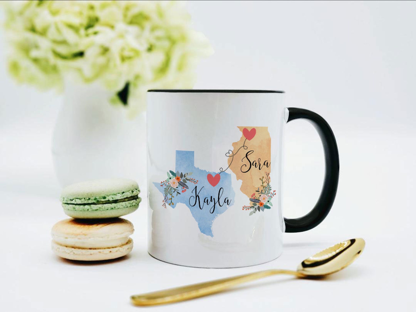Miss You Gift, Custom Cute Mug For Girlfriend or Wife, Valentines Day Gift