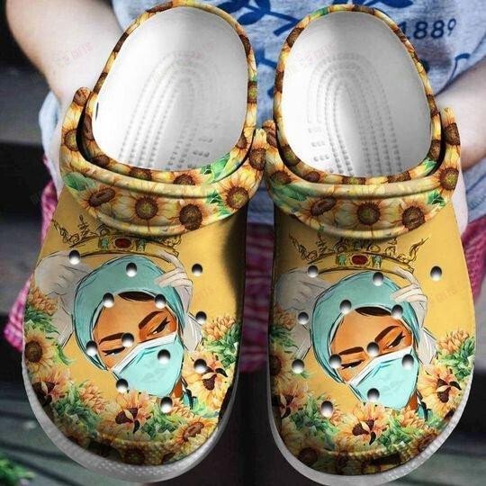 Nurse Queen Sunflower Unisex Clog Shoes