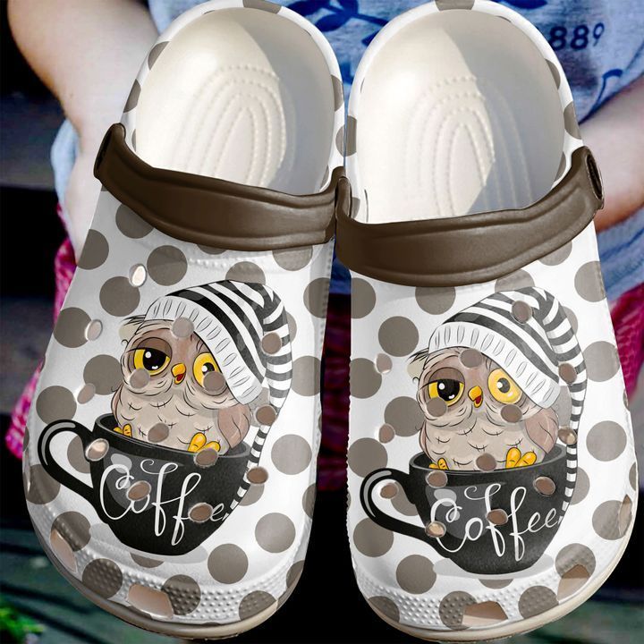 Owl More Coffee Please Clog Shoes Cute Gift For Men And Women