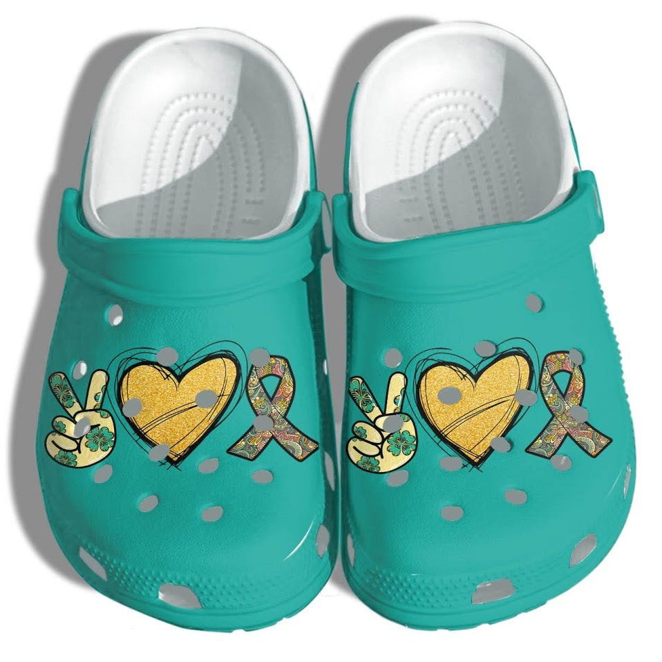 Peace Hippie Love, Hippie Cute Love Custom Clog Shoes Gifts Daughter Girls