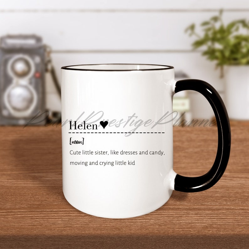 Personalized Cute Little Sister, Like Dresses And Candy, Moving and Crying Little Kid Coffee Mug Cute Gift For Men And Women