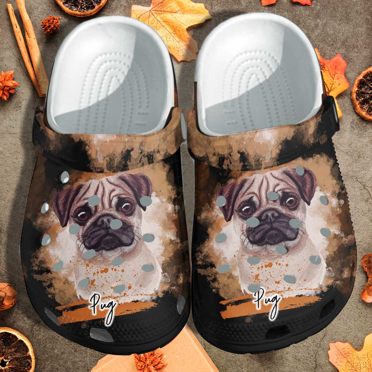 Pug Dog Dad Cute Funny, Pug Dog Mom Outdoor Gifts Mothers Day Clog Shoes