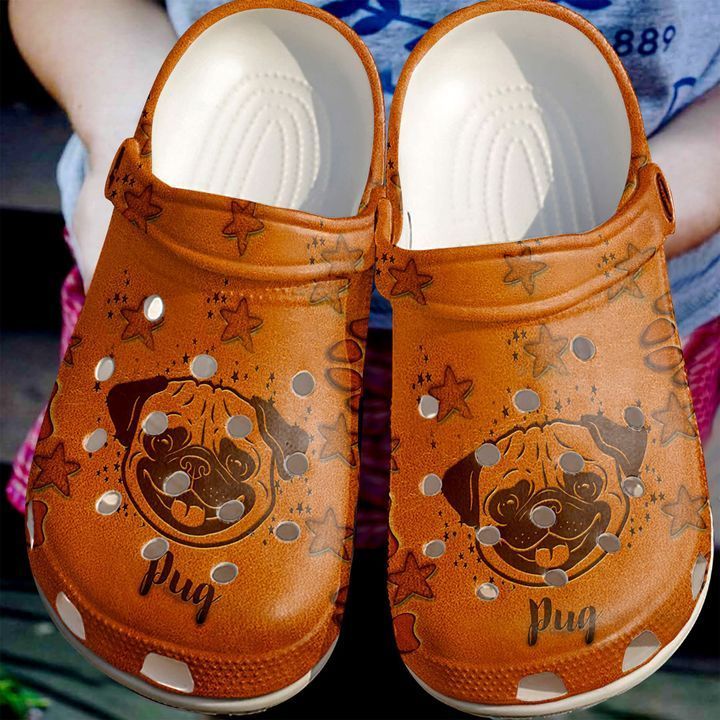 Pug Leather Clog Shoes Cute Gift For Men And Women
