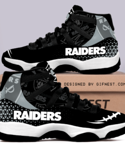 Raiders For Fans Air Jordan 11 Shoes - Men's Air Jordan 11 - Black