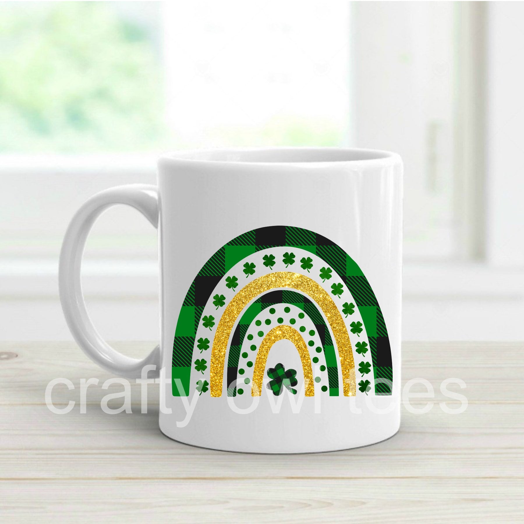Shamrock Clover Rainbow St Patrick's Day Coffee Mug Cute Gift For Men And Women