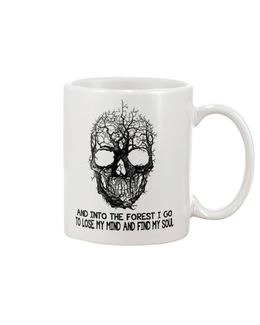 Skull And Into The Forest I Go Coffee Mug Gift For Men And Women